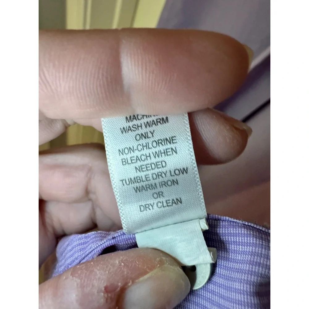 Banana Republic Mens Tanzanite Purple Short Sleeve‎ Button Down Shirt L 16-16.5